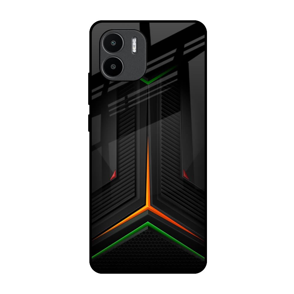 Modern Ultra Chevron Redmi A1 Glass Back Cover Online
