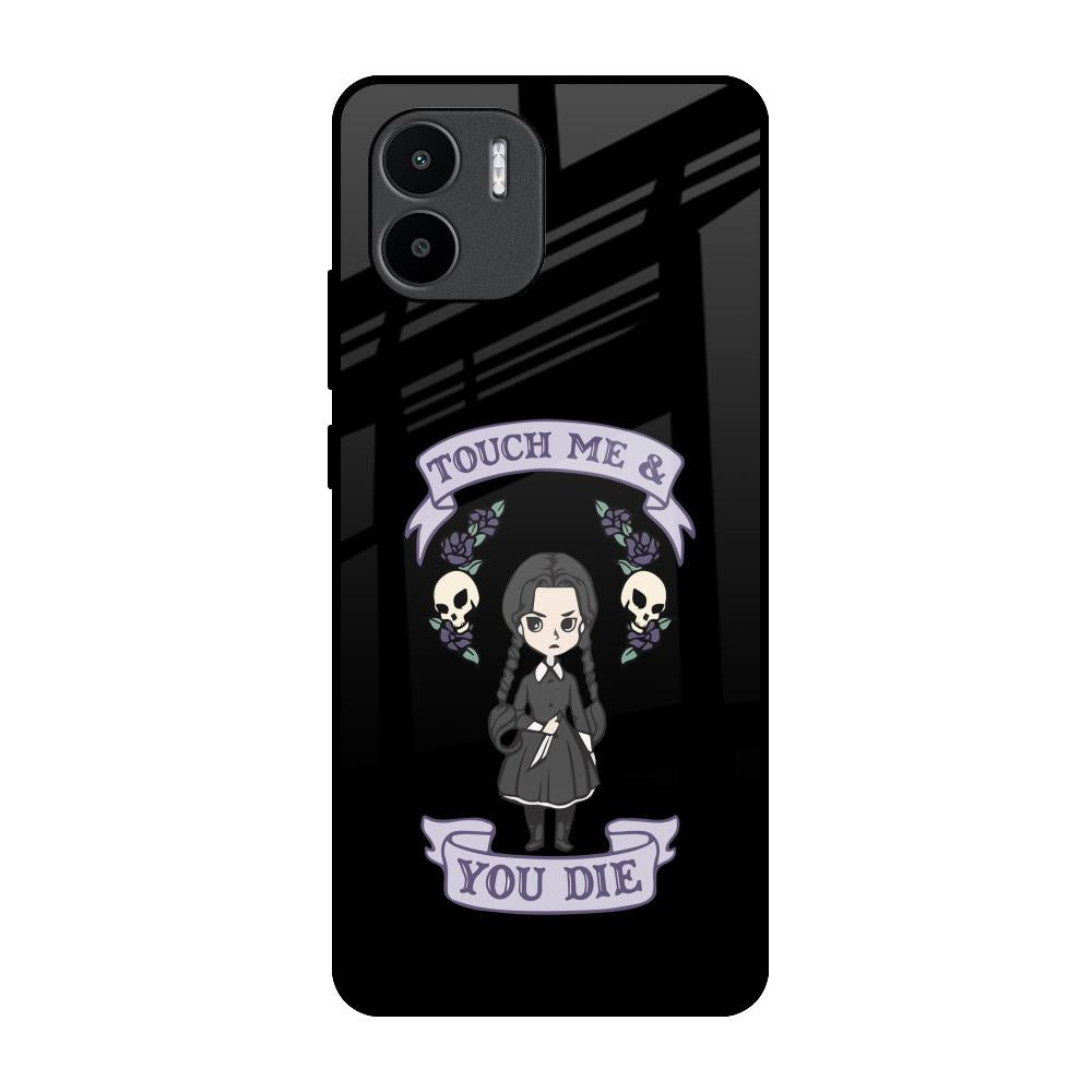 Touch Me & You Die Redmi A1 Glass Back Cover Online