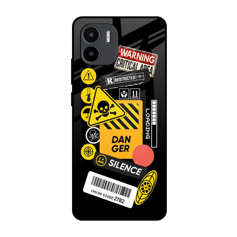 Danger Signs Redmi A1 Glass Back Cover Online