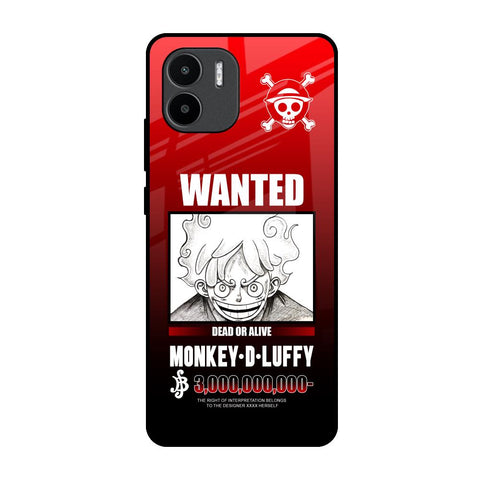 Luffy Wanted Redmi A1 Glass Back Cover Online