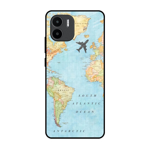 Travel Map Redmi A1 Glass Back Cover Online
