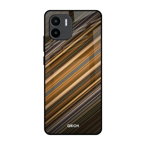 Diagonal Slash Pattern Redmi A1 Glass Back Cover Online