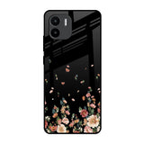 Floating Floral Print Redmi A1 Glass Back Cover Online