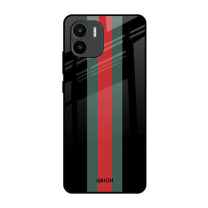 Vertical Stripes Redmi A1 Glass Back Cover Online