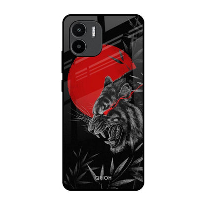 Red Moon Tiger Redmi A1 Glass Back Cover Online