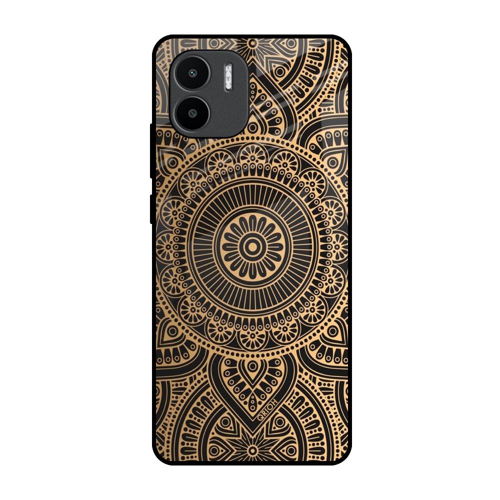 Luxury Mandala Redmi A1 Glass Back Cover Online