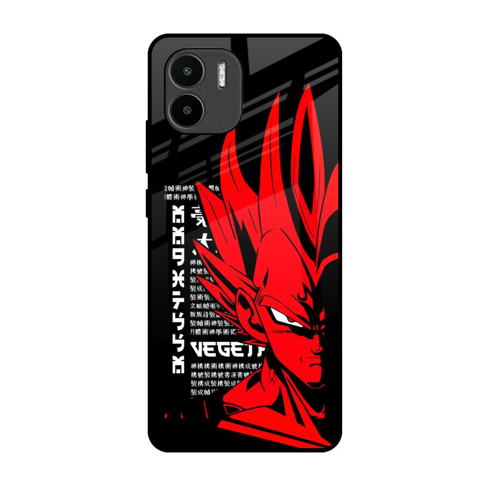 Red Vegeta Redmi A1 Glass Back Cover Online