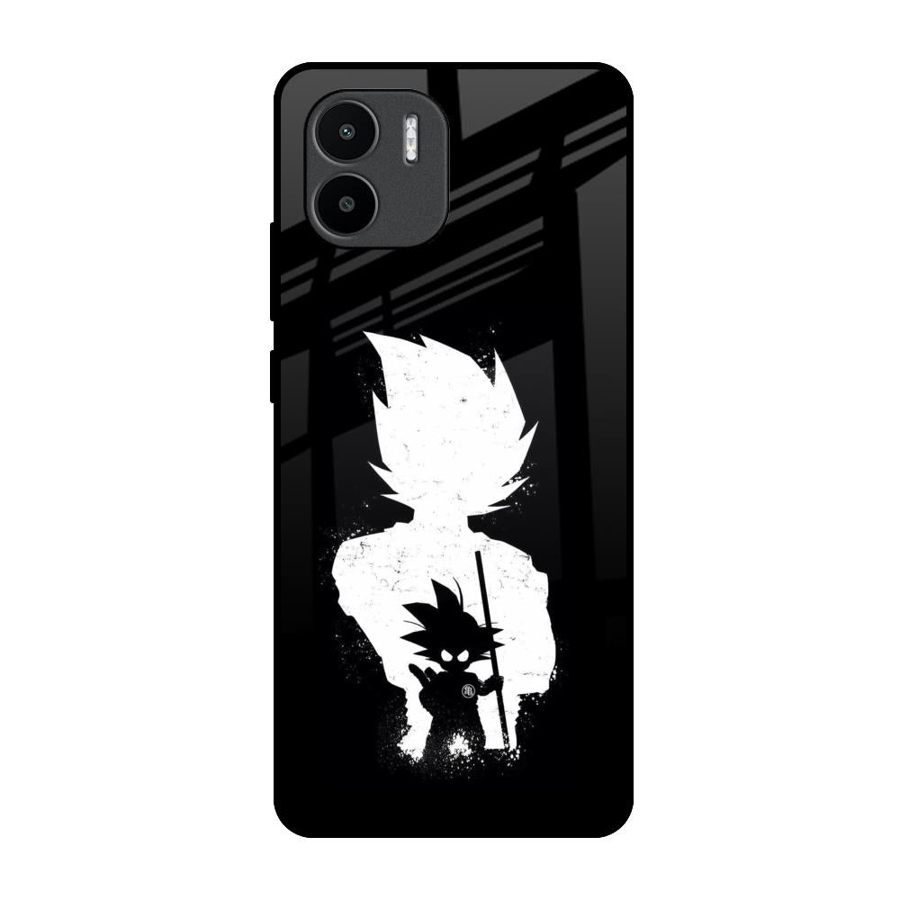 Monochrome Goku Redmi A1 Glass Back Cover Online