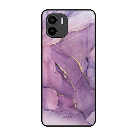 Purple Gold Marble Redmi A1 Glass Back Cover Online
