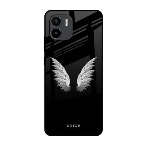 White Angel Wings Redmi A1 Glass Back Cover Online