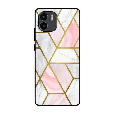 Geometrical Marble Redmi A1 Glass Back Cover Online
