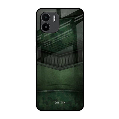 Green Leather Redmi A1 Glass Back Cover Online