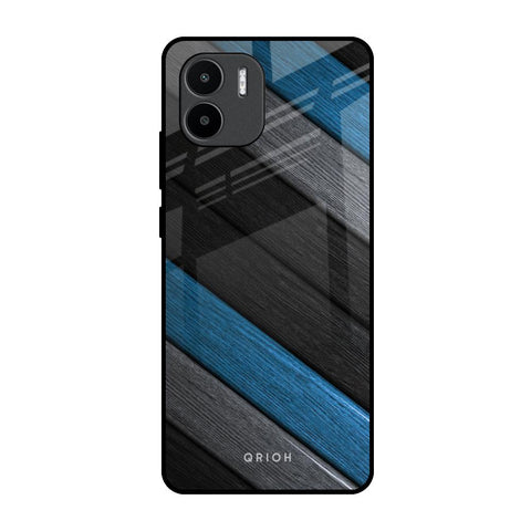 Multicolor Wooden Effect Redmi A1 Glass Back Cover Online