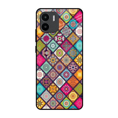 Multicolor Mandala Redmi A1 Glass Back Cover Online