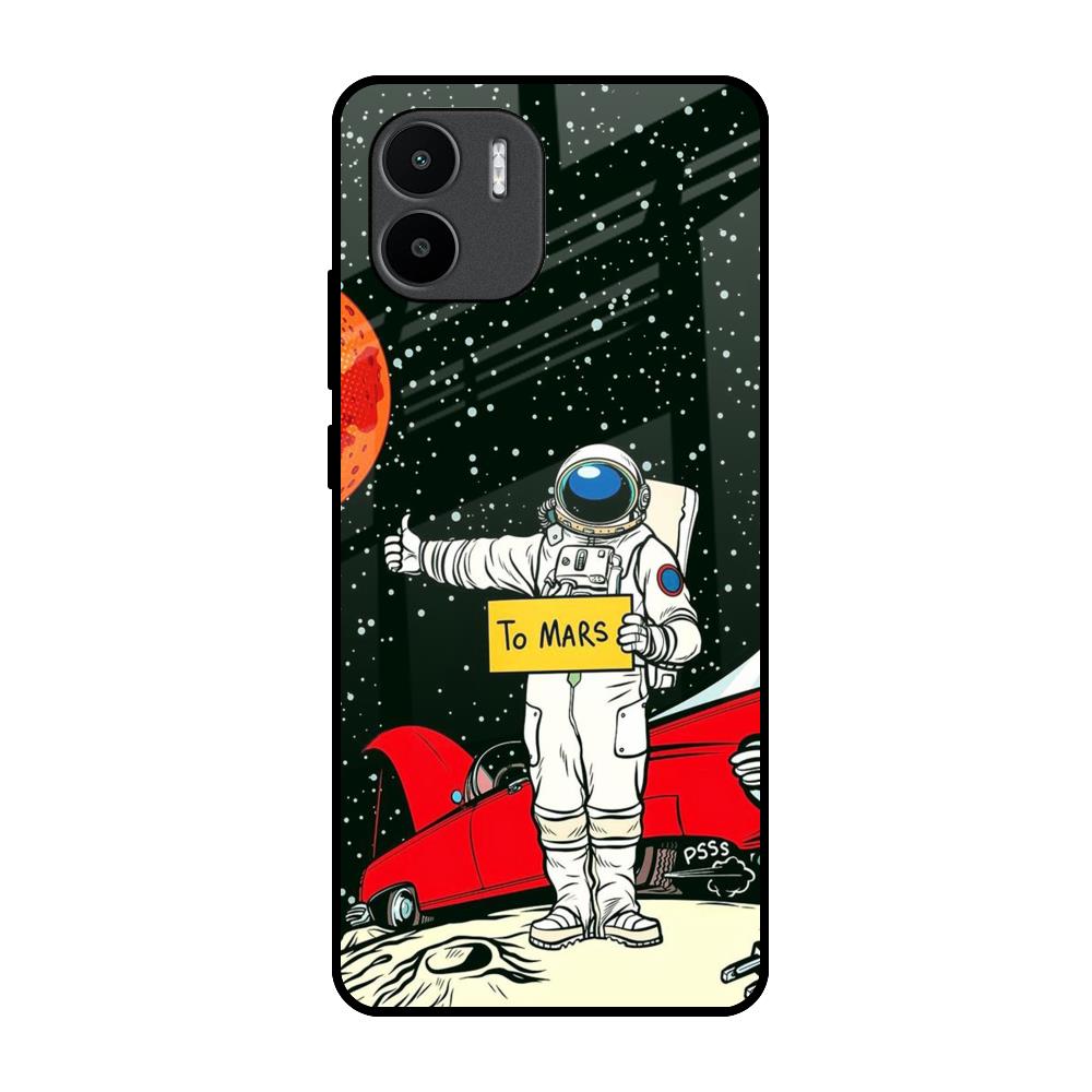 Astronaut on Mars Redmi A1 Glass Back Cover Online