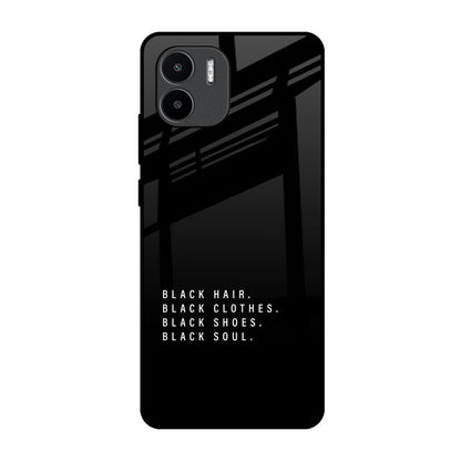 Black Soul Redmi A1 Glass Back Cover Online