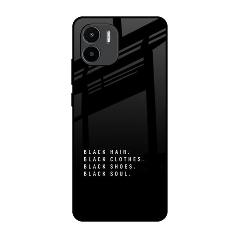 Black Soul Redmi A1 Glass Back Cover Online