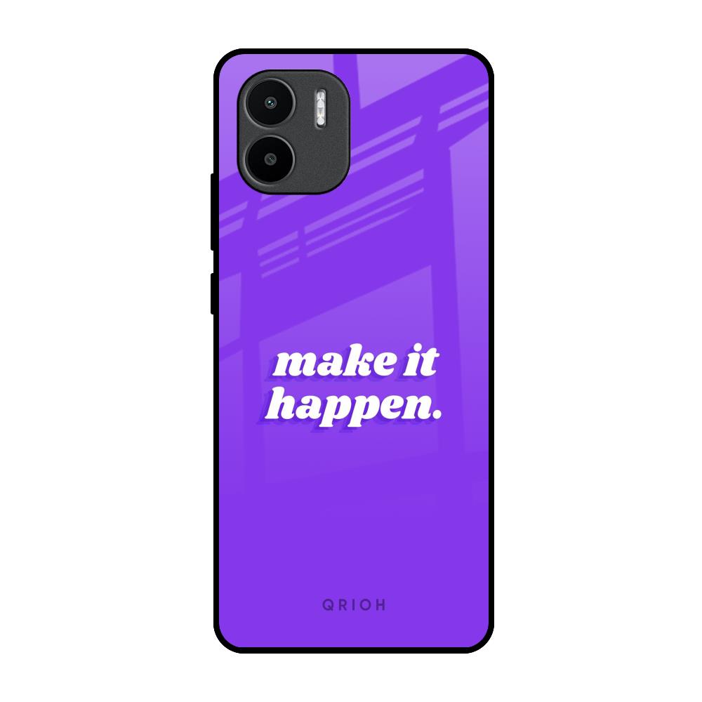 Make it Happen Redmi A1 Glass Back Cover Online