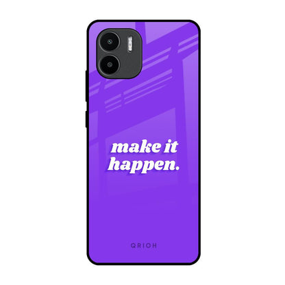 Make it Happen Redmi A1 Glass Back Cover Online