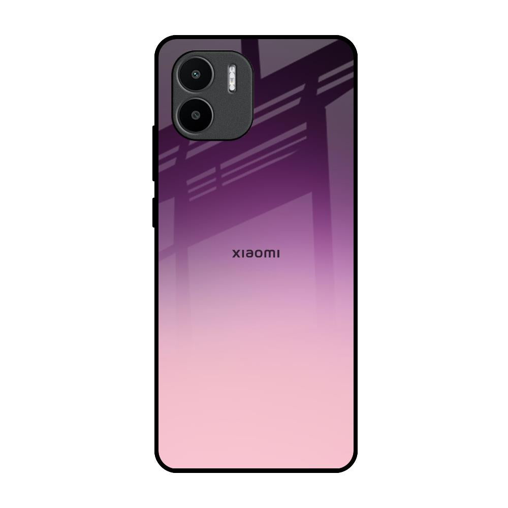 Purple Gradient Redmi A1 Glass Back Cover Online
