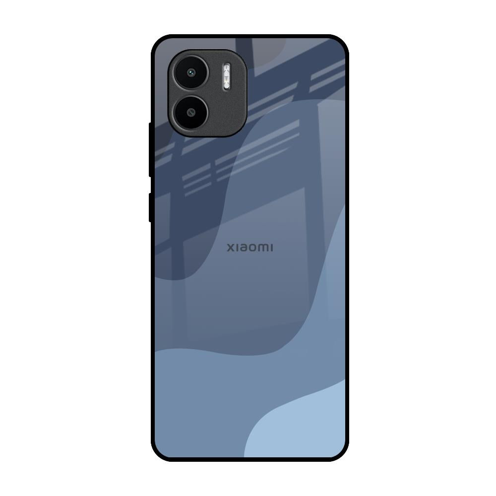 Navy Blue Ombre Redmi A1 Glass Back Cover Online