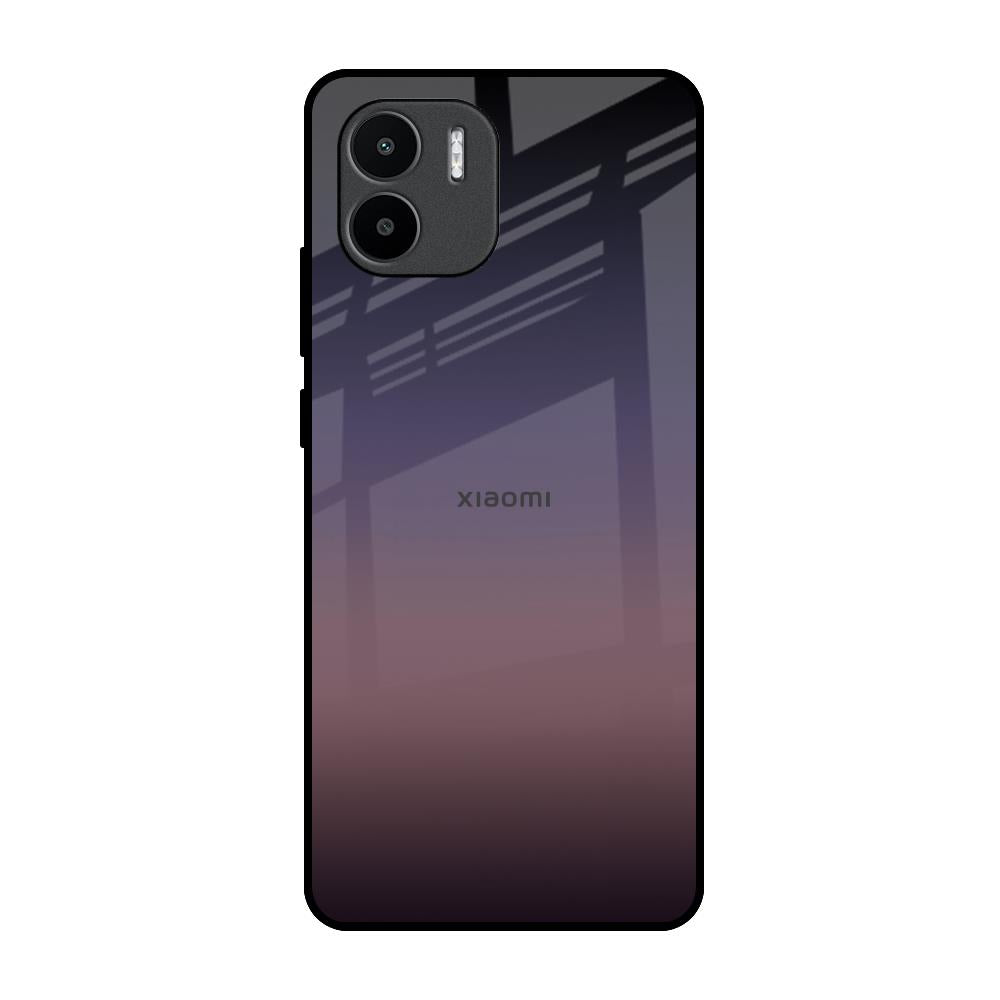 Grey Ombre Redmi A1 Glass Back Cover Online