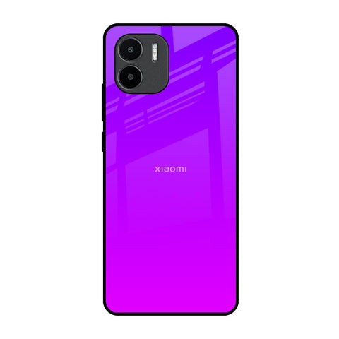 Purple Pink Redmi A1 Glass Back Cover Online