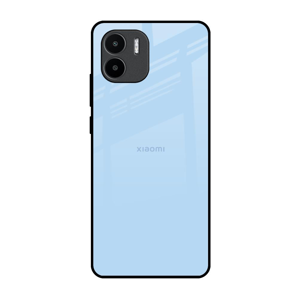 Pastel Sky Blue Redmi A1 Glass Back Cover Online