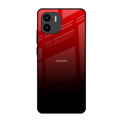 Maroon Faded Redmi A1 Glass Back Cover Online