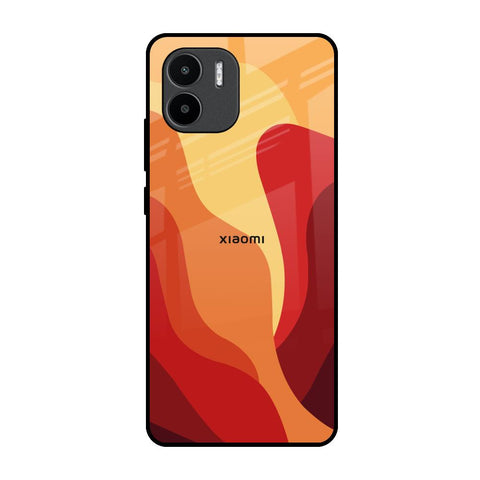 Magma Color Pattern Redmi A1 Glass Back Cover Online
