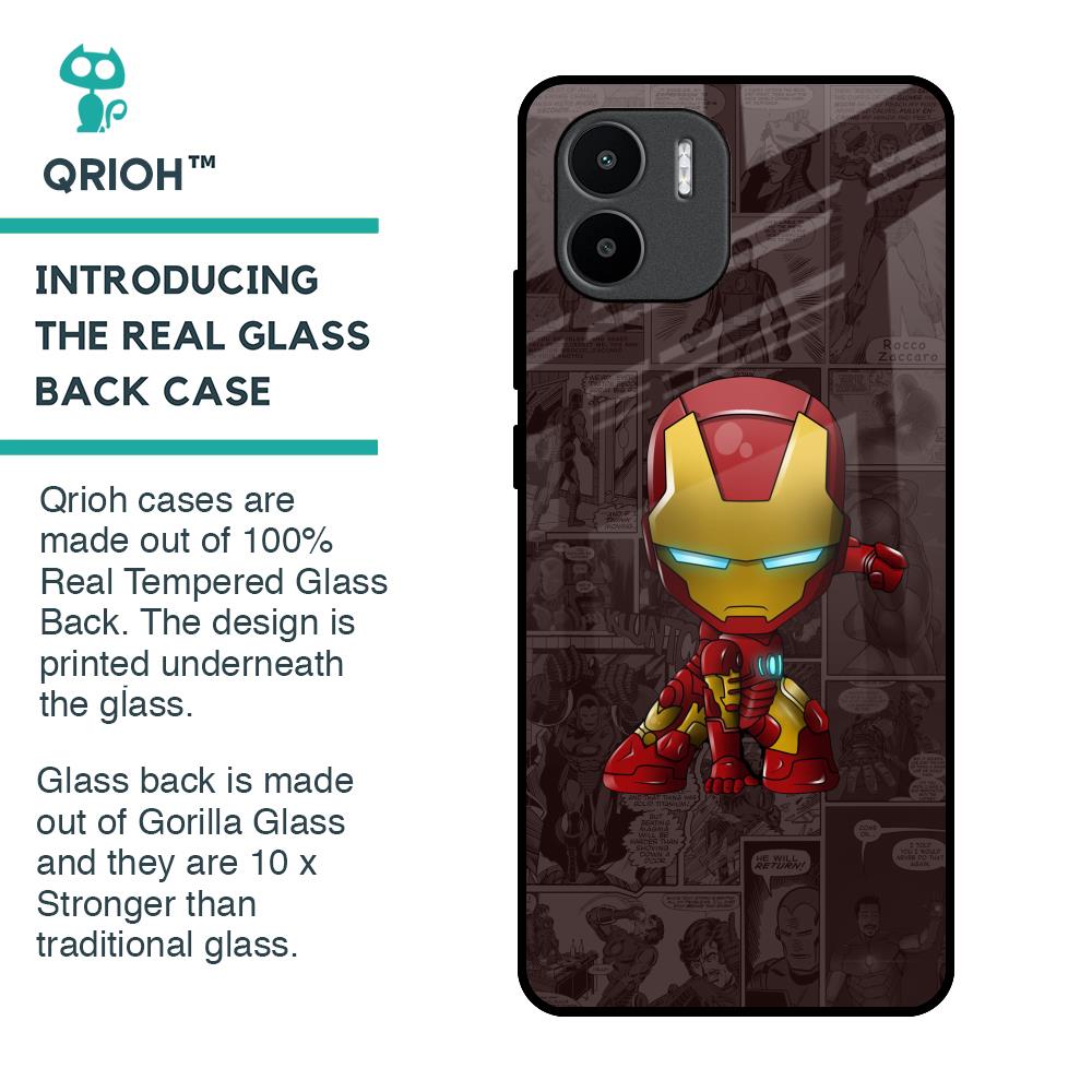 Angry Baby Super Hero Glass Case for Redmi A1
