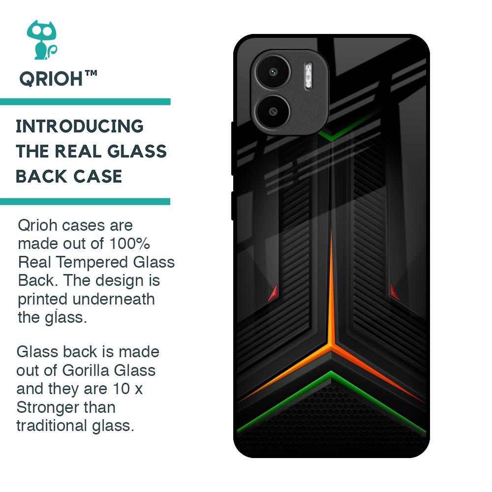 Modern Ultra Chevron Glass Case for Redmi A1