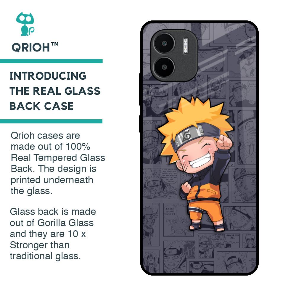 Orange Chubby Glass Case for Redmi A1