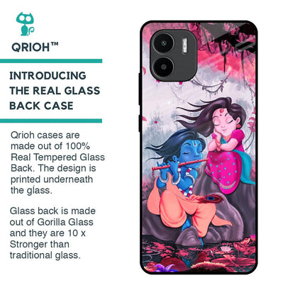 Radha Krishna Art Glass Case for Redmi A1