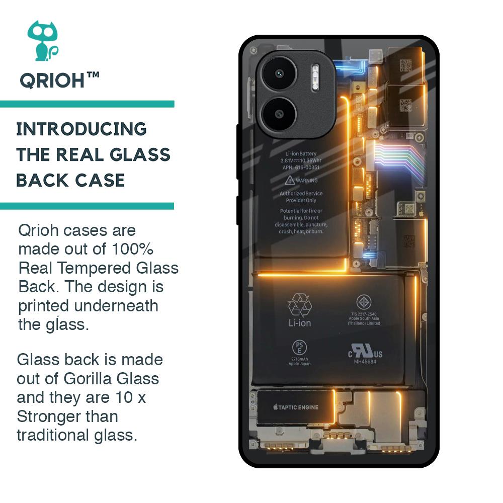 Glow Up Skeleton Glass Case for Redmi A1