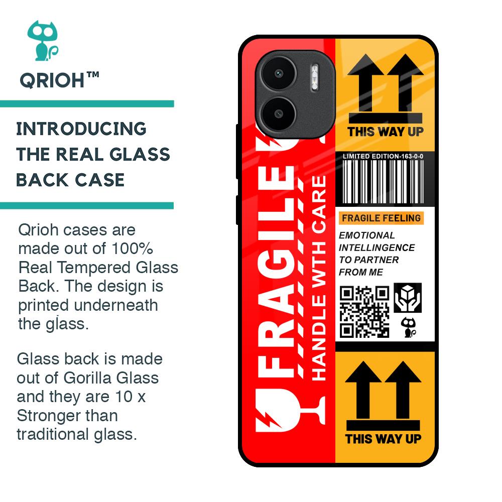 Handle With Care Glass Case for Redmi A1