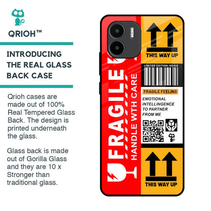 Handle With Care Glass Case for Redmi A1
