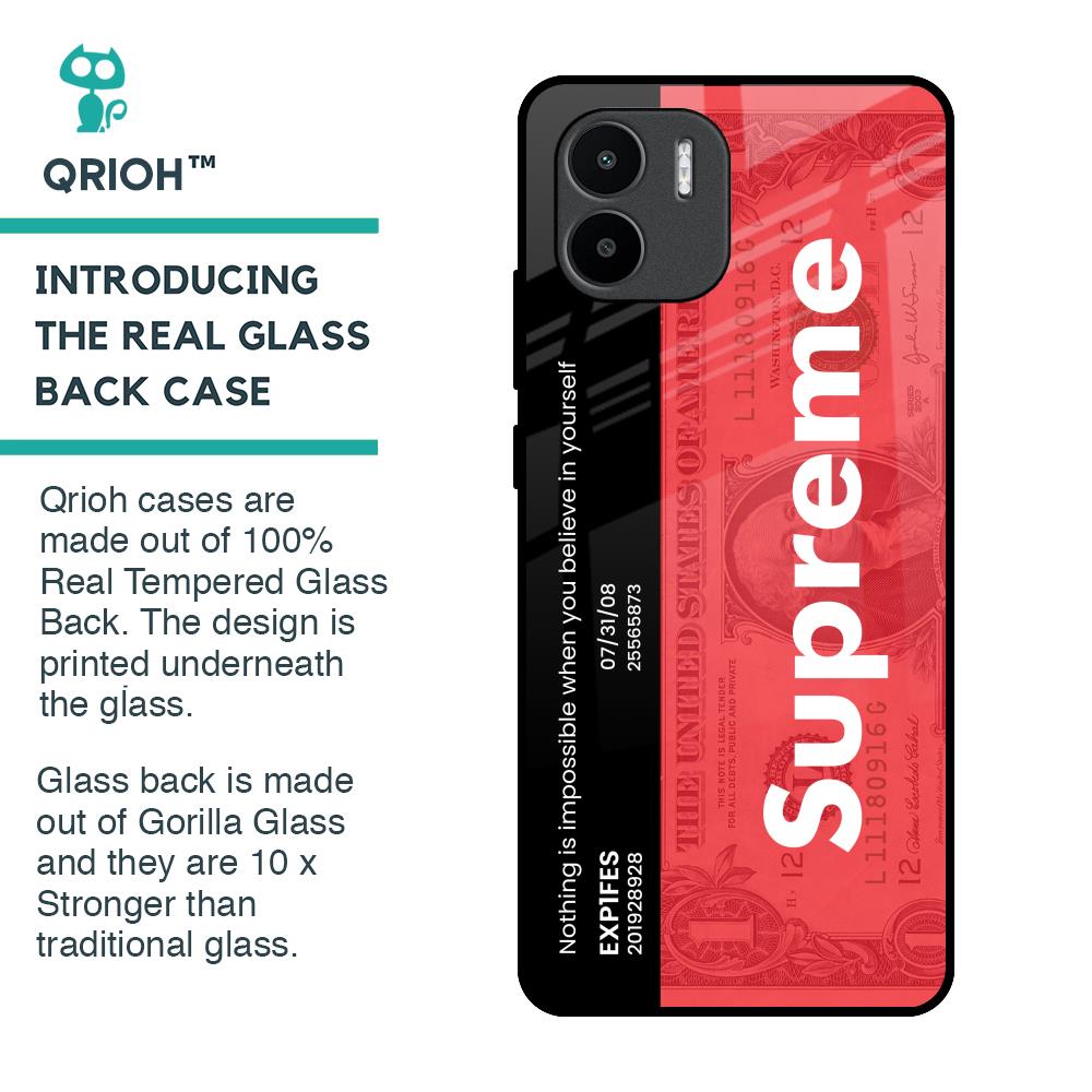 Supreme Ticket Glass Case for Redmi A1