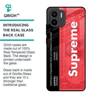 Supreme Ticket Glass Case for Redmi A1