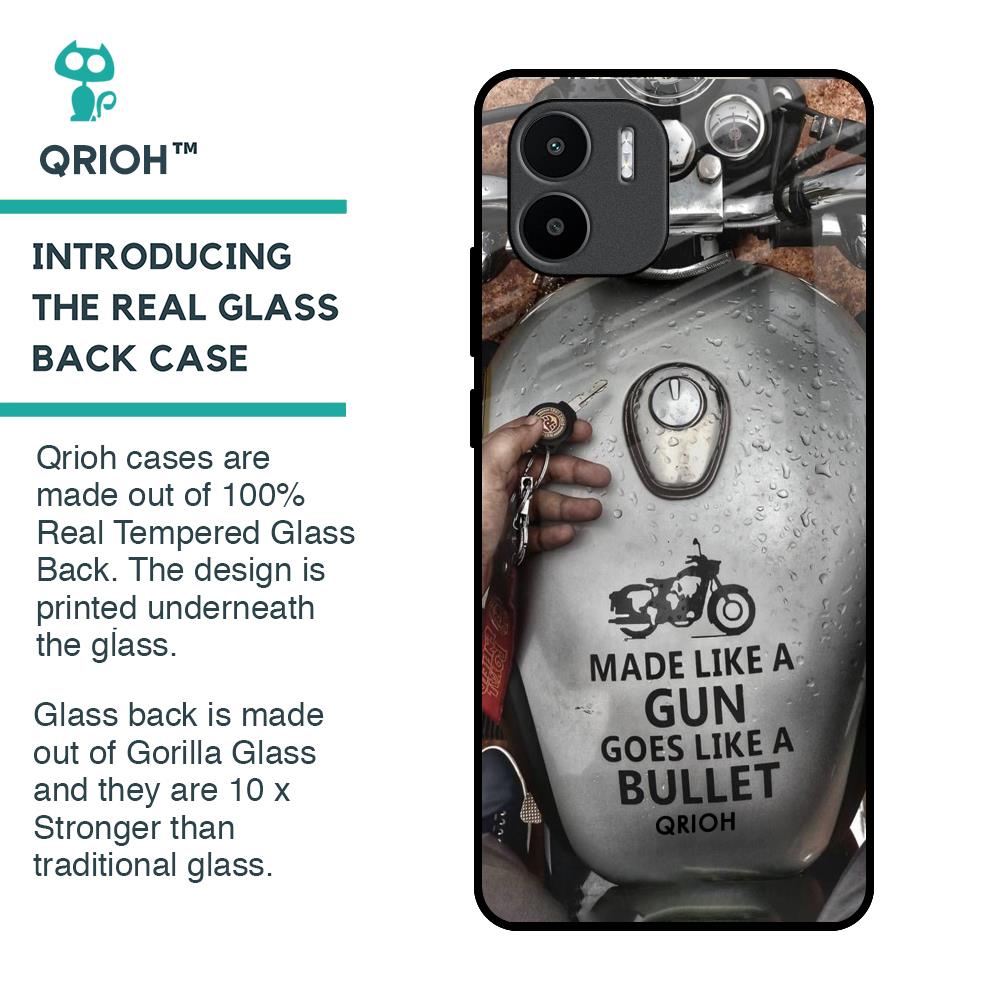 Royal Bike Glass Case for Redmi A1