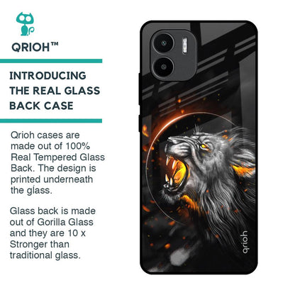 Aggressive Lion Glass Case for Redmi A1