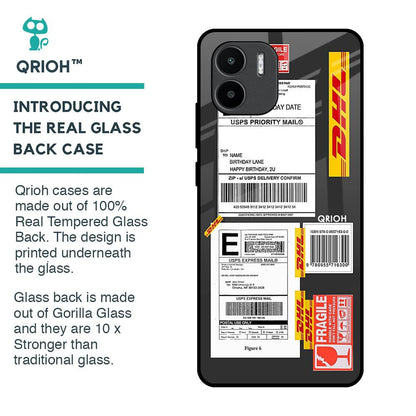Cool Barcode Label Glass Case For Redmi A1