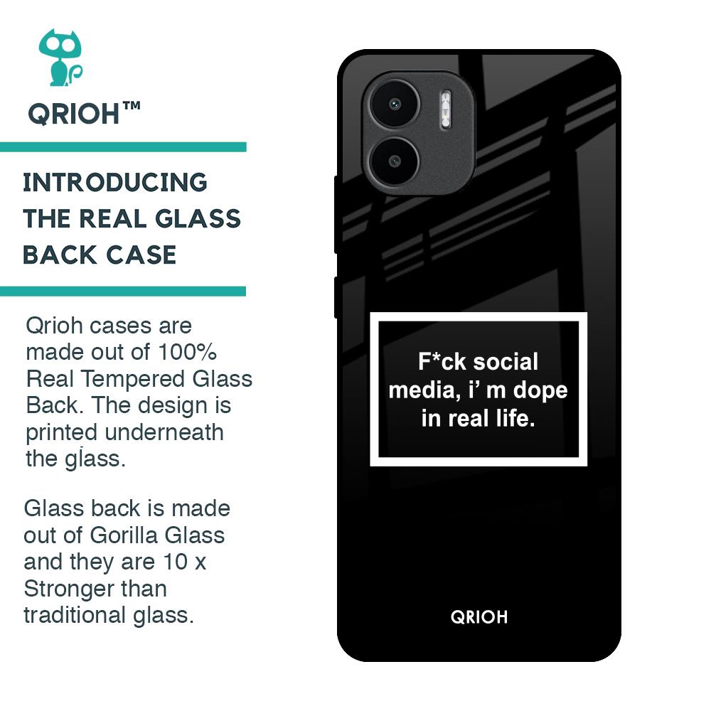 Dope In Life Glass Case for Redmi A1