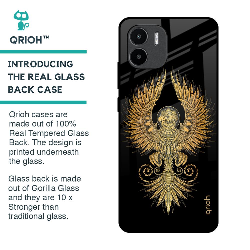 Mythical Phoenix Art Glass Case for Redmi A1