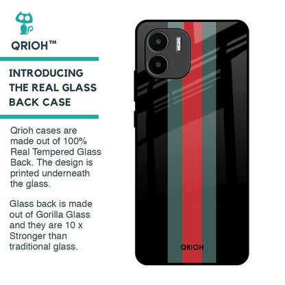 Vertical Stripes Glass Case for Redmi A1