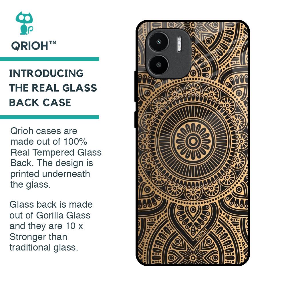Luxury Mandala Glass Case for Redmi A1