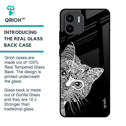 Kitten Mandala Glass Case for Redmi A1