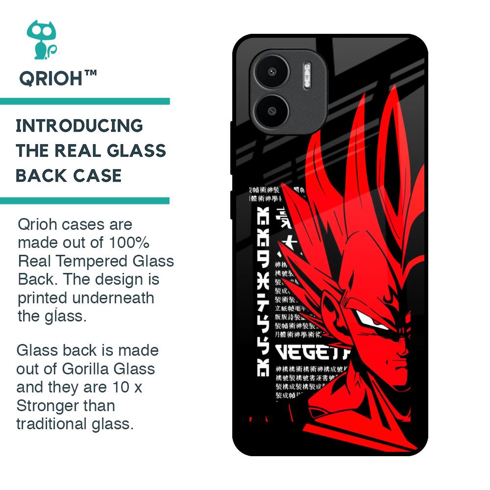 Red Vegeta Glass Case for Redmi A1