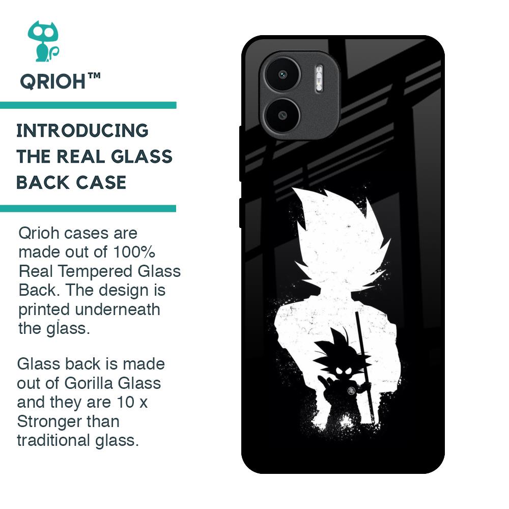 Monochrome Goku Glass Case for Redmi A1
