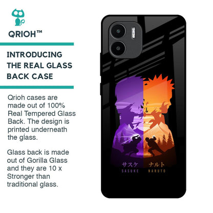 Minimalist Anime Glass Case for Redmi A1
